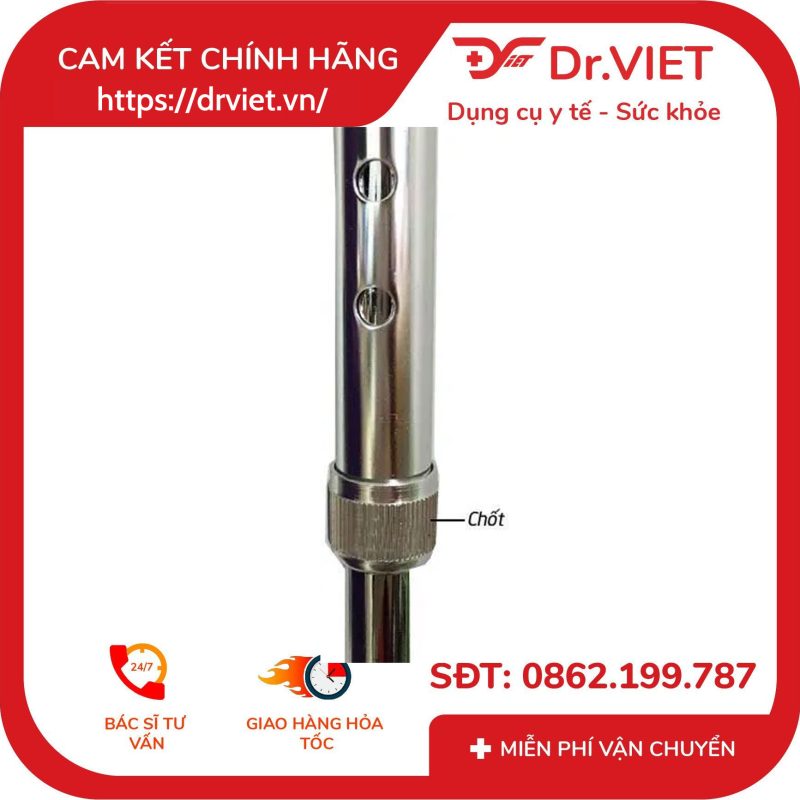 Gậy 4 chân Inox Đức Cường DCG01 8 Gậy 4 chân Inox Đức Cường DCG01