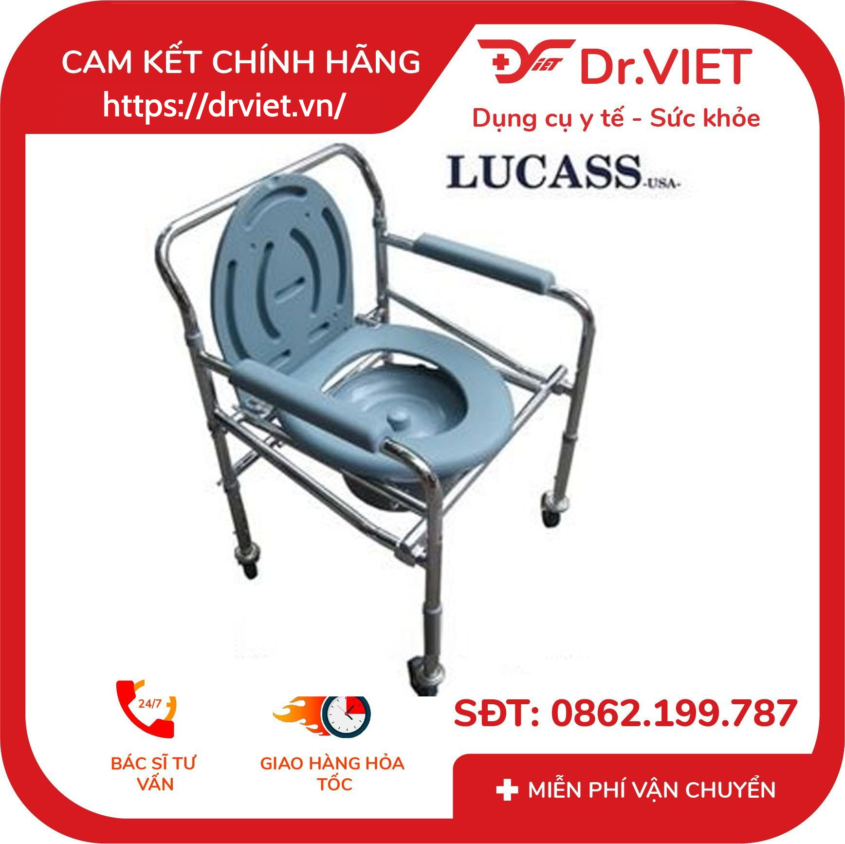 Ghế bô vệ sinh Lucass GX-88 3 Ghế bô vệ sinh Lucass GX-88