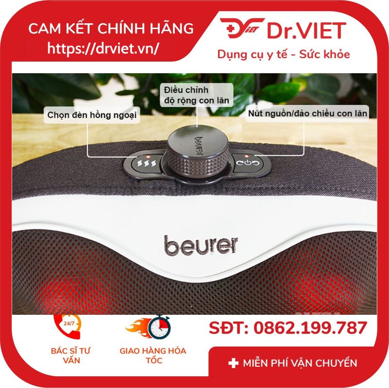 Gối massage Shiatsu vai cổ lưng chân Beurer MG520 13 Gối massage Shiatsu vai cổ lưng chân Beurer MG520