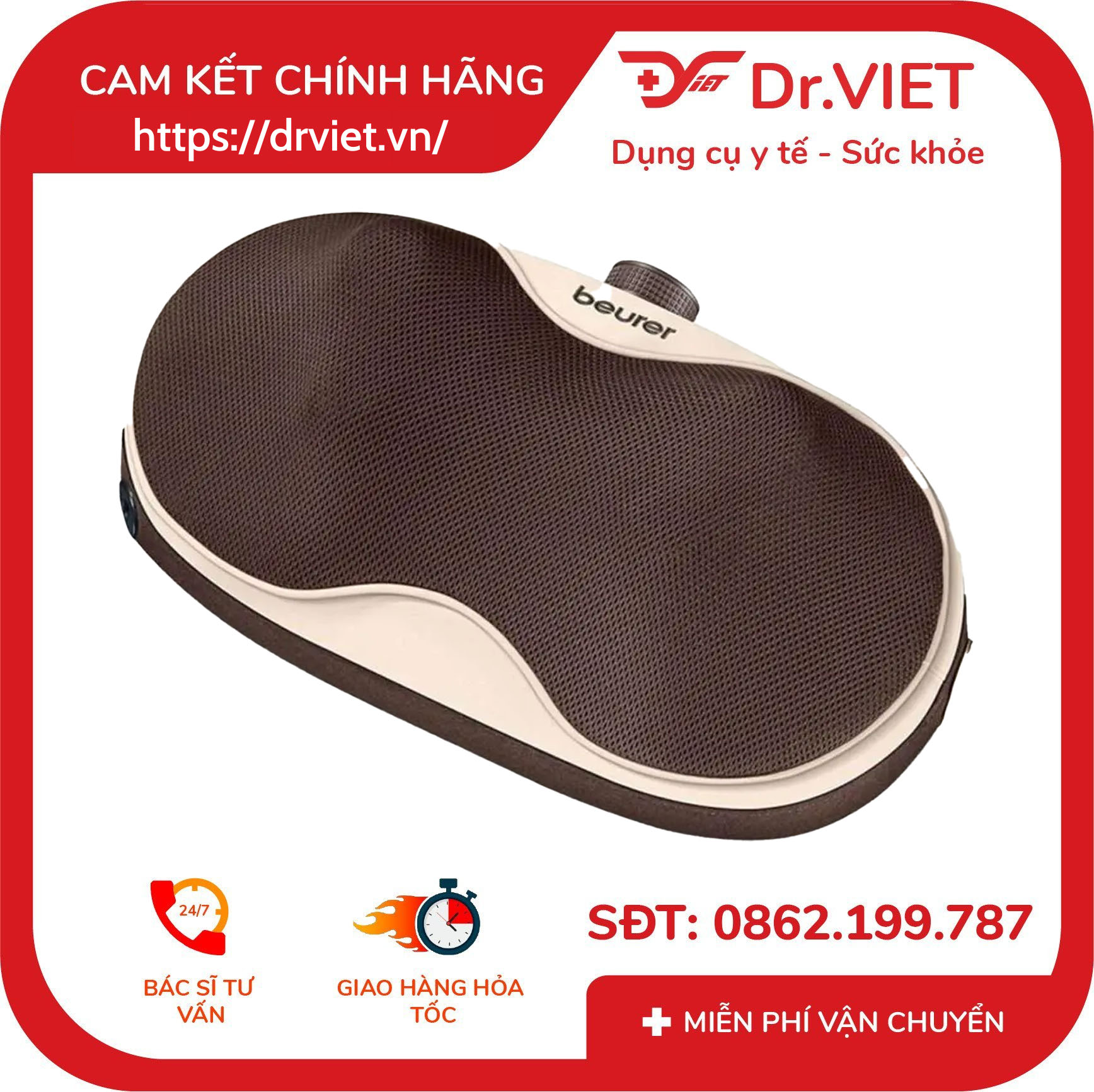 Gối massage Shiatsu vai cổ lưng chân Beurer MG520 2 Gối massage Shiatsu vai cổ lưng chân Beurer MG520