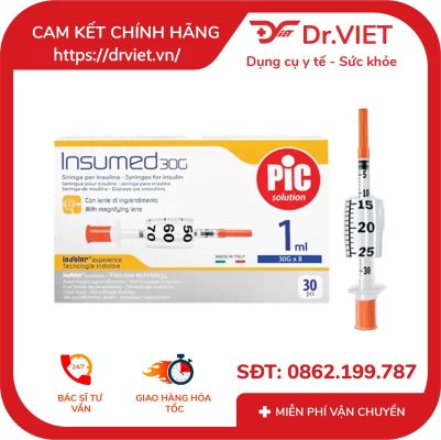 Kim tiêm Insumed 1ml 30g x 8mm Pic Solution