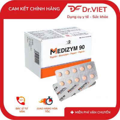 Medizym 90 Viên Uống Bổ Sung Enzyme Hỗ Trợ Giảm Sưng Nề, Tan Bầm Hiệu Quả