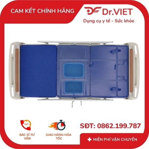 giường y tế 3 tay quay có bô vệ sinh gbm-094a 6 GIƯỜNG Y TẾ 3 TAY QUAY CÓ BÔ VỆ SINH GBM-094A