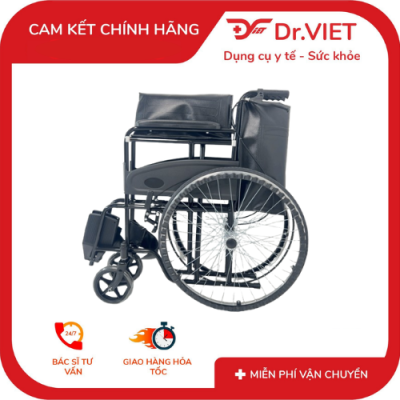 xe lăn thép sơn tĩnh điện gbm-062c 3 Xe lăn GBM-062C