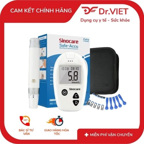 Bộ Kiểm Tra Đường Huyết Safe-Accu Chính Hãng – Đo Nhanh 10 Giây, Chính Xác Tại Nhà