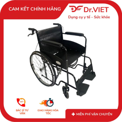 xe lăn thép sơn tĩnh điện gbm-062c 4 Xe lăn GBM-062C