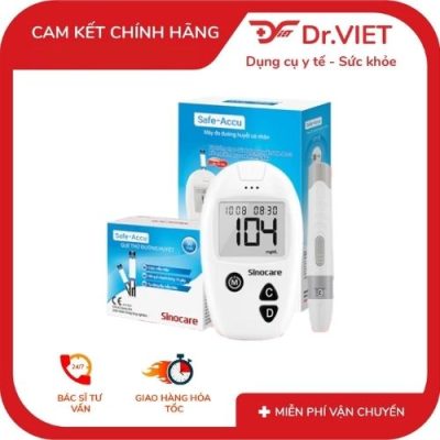 bộ kiểm tra đường huyết safe-accu chính hãng – đo nhanh 10 giây, chính xác tại nhà 1 Safe-Accu