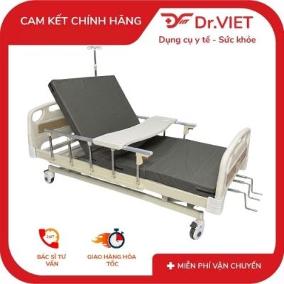 GIƯỜNG Y TẾ NÂNG HẠ CHIỀU CAO 3 TAY QUAY GBM-094AB