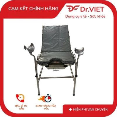 bàn khám sản inox có nệm dr.viet – thiết bị phụ khoa tiêu chuẩn bệnh viện, giá tốt 1 Bàn khám sản inox