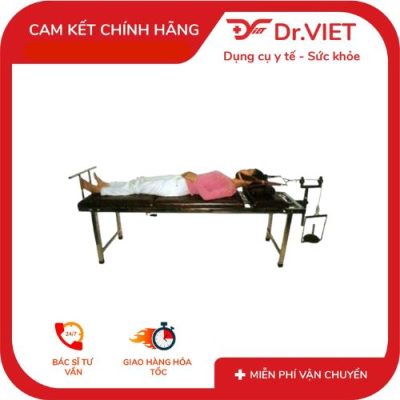 giường kéo cột sống 3 khúc inox và giường kéo cột sống điện 2 khúc