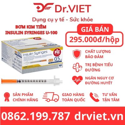 Bơm kim tiêm Insulin Syringes U-100 0.5ml 30G x 8mm