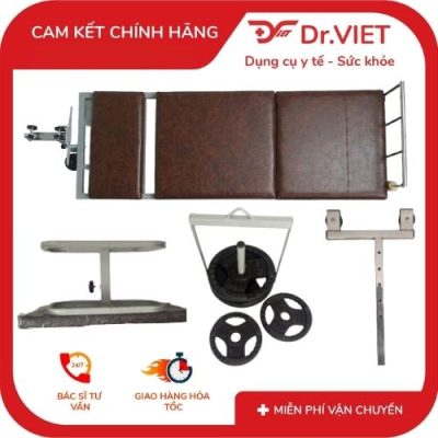 GIƯỜNG KÉO CỘT SỐNG 3 KHÚC SẮT SƠN TĨNH ĐIỆN