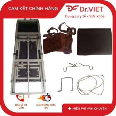 giường kéo cột sống 3 khúc sắt sơn