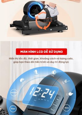 Xe đạp thể dục tại nhà, phục hồi chức năng chính hãng GoodFit GF008MB, trợ lực điện, điều khiển remote