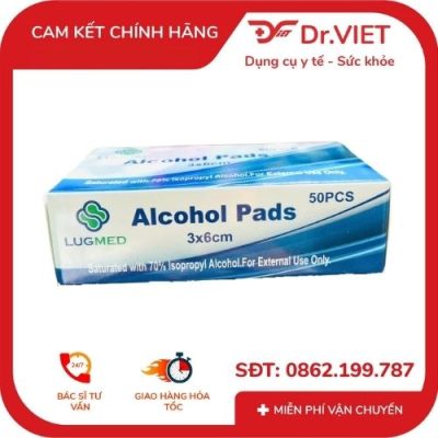 Gạc tẩm cồn LUGMED H/100 và H/50 miếng
