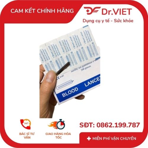 kim lancet chích mụn lugmed 1 hộp 200 kim 9 Kim Lancet chích mụn Lugmed 1 hộp 200 kim