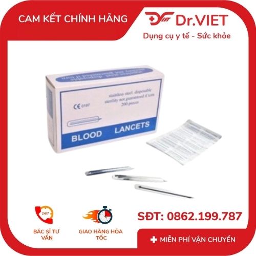 kim lancet chích mụn lugmed 1 hộp 200 kim 6 Kim Lancet chích mụn Lugmed 1 hộp 200 kim