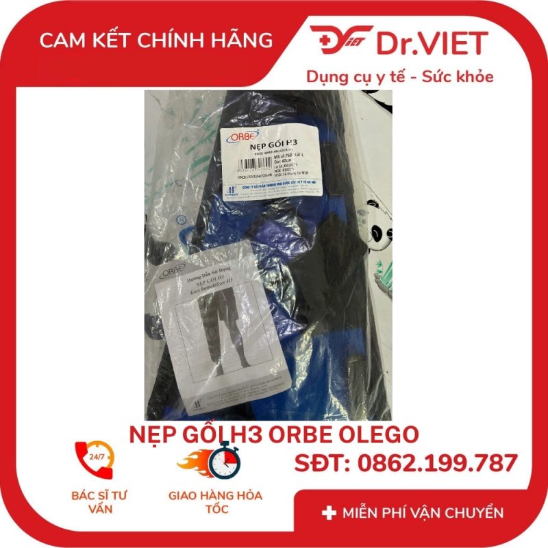 Nẹp gối H3 ORBE Olego 40cm, 50cm, 60cm, 70cm (Size S, M, L, XL)