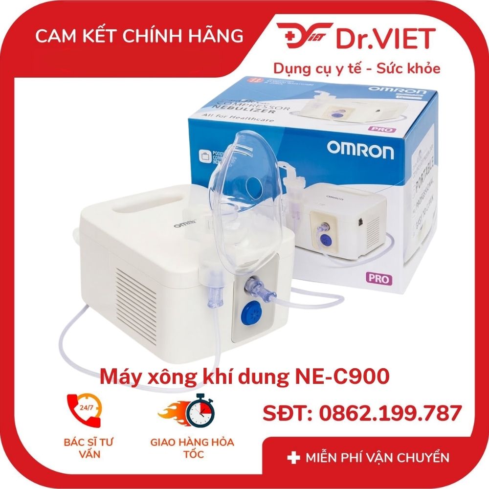 máy xông khí dung omron ne-c900 sử dụng công nghệ nén khí, tạo thuốc dạng sương với tốc độ khí dung khoảng 0,4 ml/phút, dùng theo chỉ định y tế. 3 Máy xông khí dung Omron NE-C900 sử dụng công nghệ nén khí, tạo thuốc dạng sương với tốc độ khí dung khoảng 0,4 ml/phút, dùng theo chỉ định y tế.