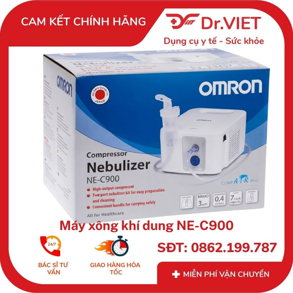 máy xông khí dung omron ne-c900 sử dụng công nghệ nén khí, tạo thuốc dạng sương với tốc độ khí dung khoảng 0,4 ml/phút, dùng theo chỉ định y tế. 5 Máy xông khí dung Omron NE-C900 sử dụng công nghệ nén khí, tạo thuốc dạng sương với tốc độ khí dung khoảng 0,4 ml/phút, dùng theo chỉ định y tế.