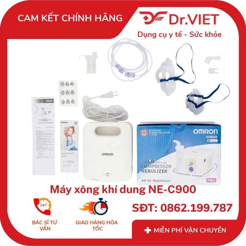 máy xông khí dung omron ne-c900 sử dụng công nghệ nén khí, tạo thuốc dạng sương với tốc độ khí dung khoảng 0,4 ml/phút, dùng theo chỉ định y tế. 13 Máy xông khí dung Omron NE-C900 sử dụng công nghệ nén khí, tạo thuốc dạng sương với tốc độ khí dung khoảng 0,4 ml/phút, dùng theo chỉ định y tế.