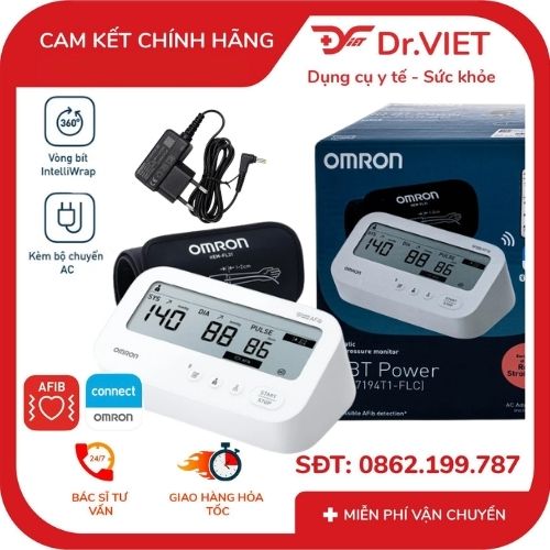 Máy đo huyết áp bắp tay Omron HEM-7194T1 IQ BT