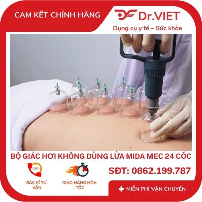 giác hơi tại nhà cho người mới – hướng dẫn theo từng tình huống với bộ giác hơi không dùng lửa mida mec 24 cốc fct0024 2 Giác hơi tại nhà vùng lưng bằng cốc chân không