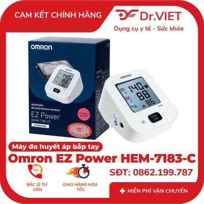 Máy đo huyết áp tự động Omron EZ Power HEM-7183-C kèm bộ đổi nguồn