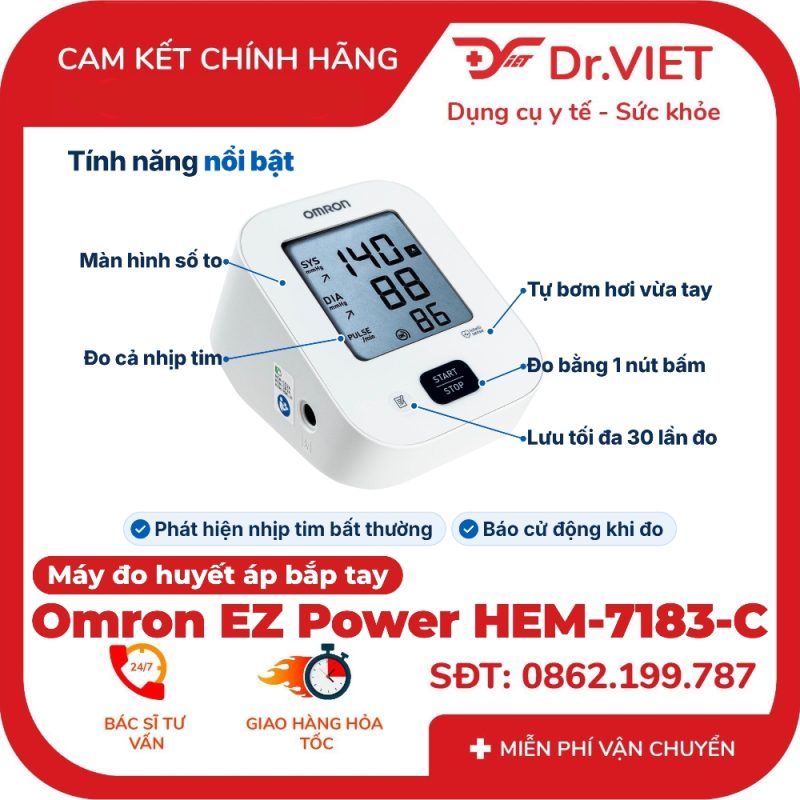 Tính năng nổi bật máy đo huyết áp Omron EZ Power