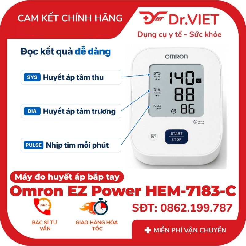Đọc kết quả máy đo huyết áp Omron