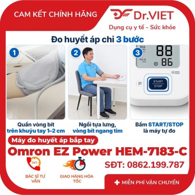 Các bước đo huyết áp bằng máy điện tử bắp tay