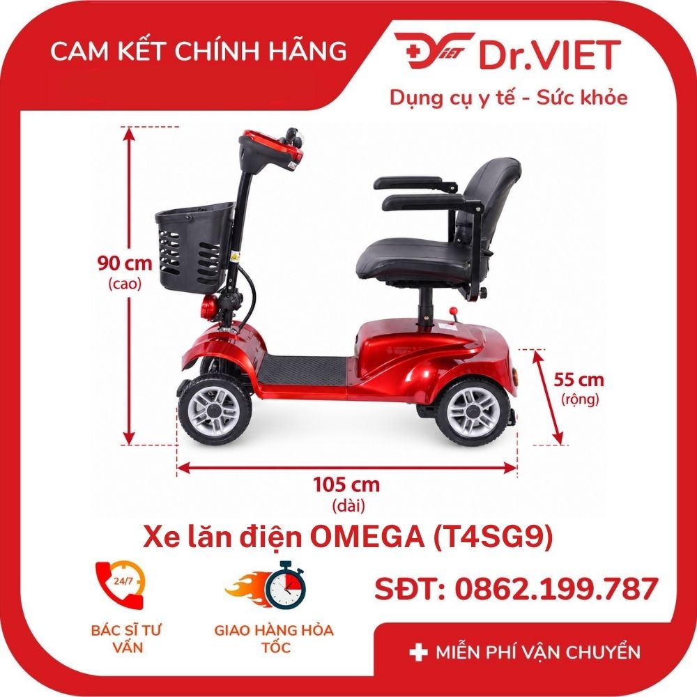 xe lăn điện omega t4sg9 3 Xe lăn điện OMEGA T4SG9